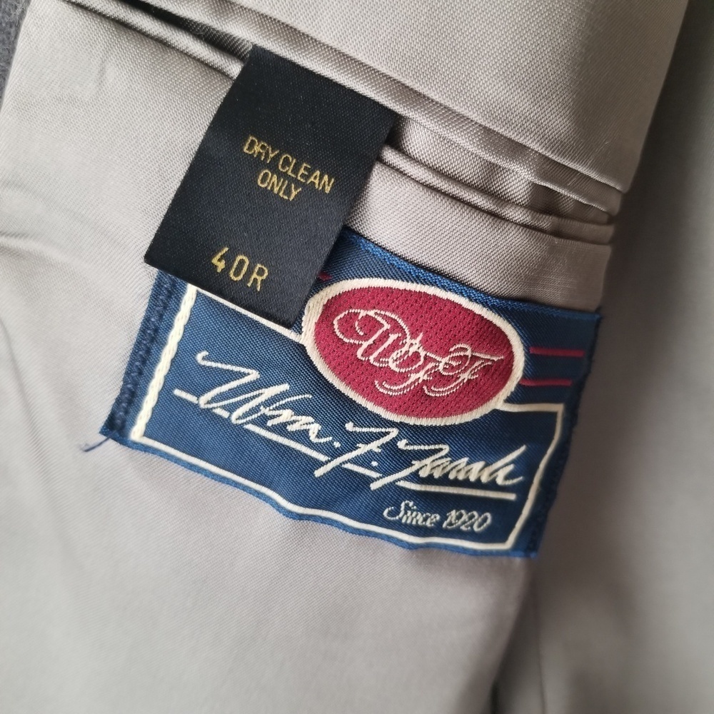VTG Wm F. Farah Gray Microfiber 40R Sport Blazer Jacket Timeless USA Classic - Picture 7 of 11